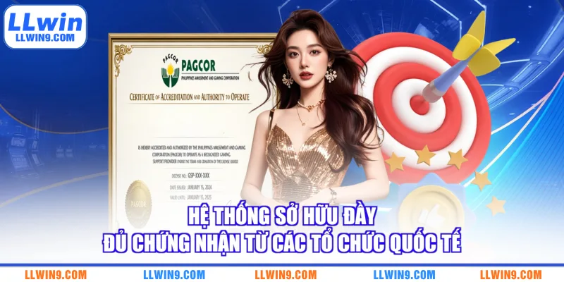 Hệ thống sở hữu đầy đủ chứng nhận từ các tổ chức quốc tế